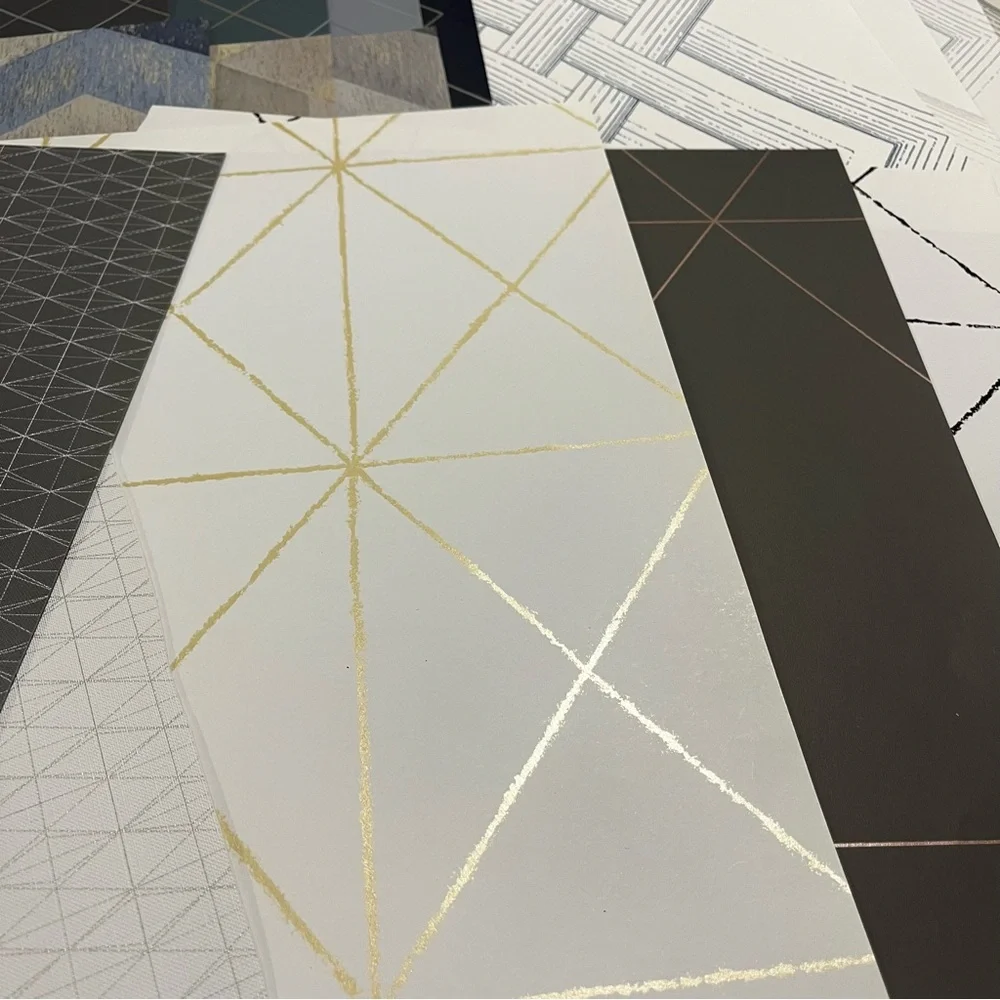 30 Sheets Multicolor Assorted Geometric Patterned wallpaper DIY Sample Sheets
